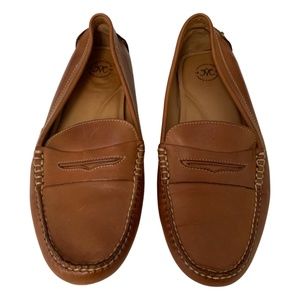 Johnston & Murphy Brown Leather Flex Penny Driving Loafer W Size 9.5